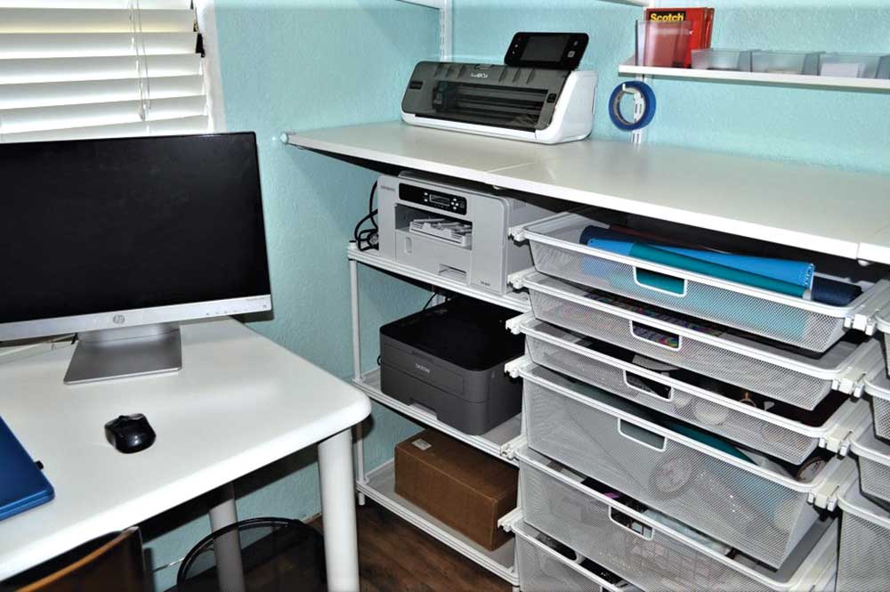 After makeover, clean and organized office space