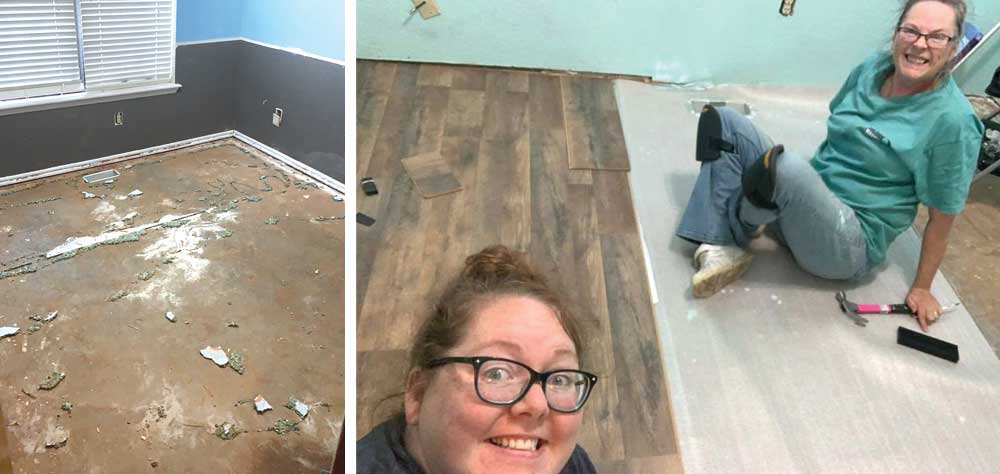 McGee and her mother replaced the flooring