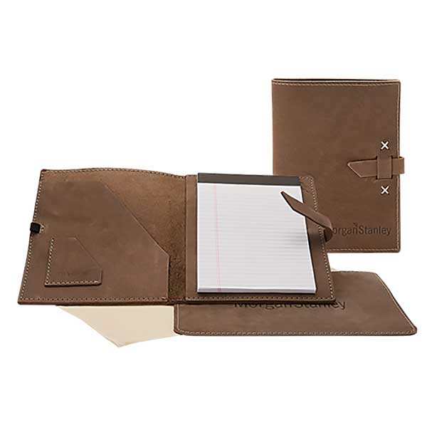 leather padfolio and mouse pad set