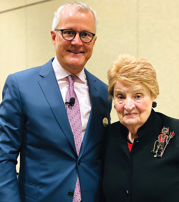 Tim Andrews with Madeline Albright