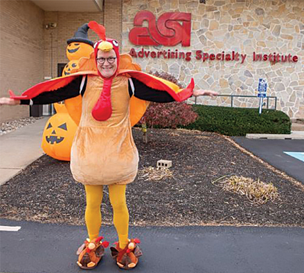 Tim Andrews wearing Turkey costume
