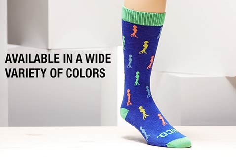Customizable Sock With All-Over Knit-In Logo